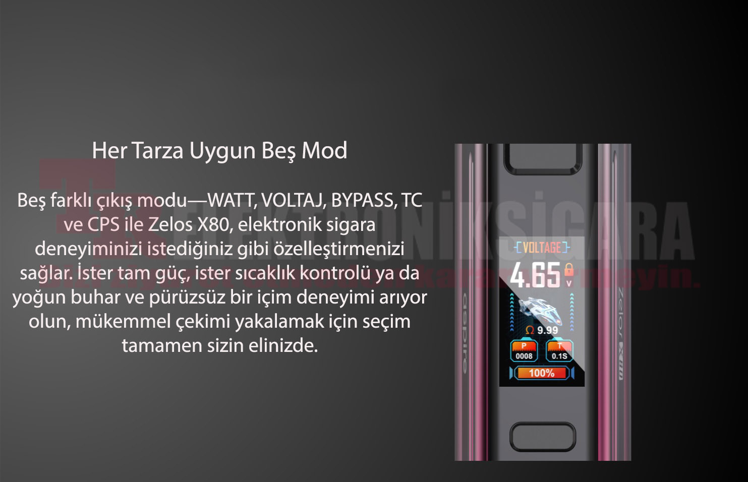 Aspire Zelos X80 MTL Kit Elektronik Sigara