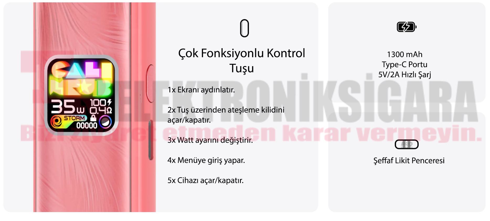 Uwell Caliburn G4 Pod Mod Elektronik Sigara