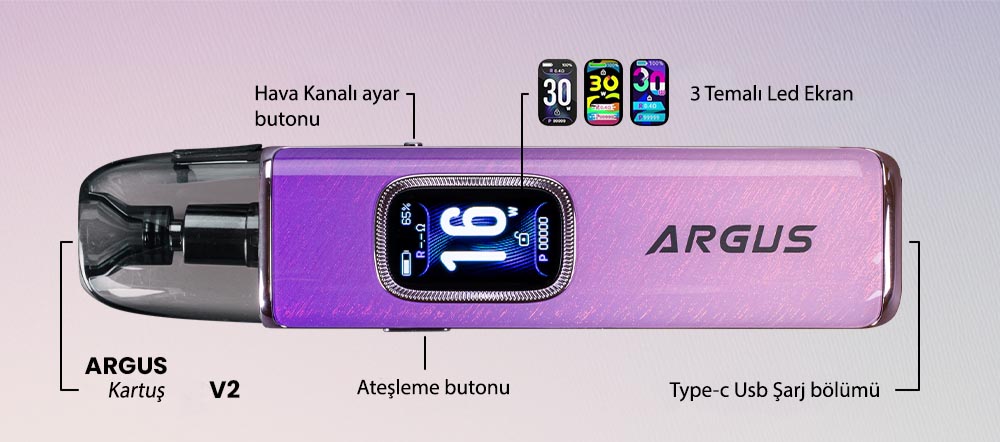 Voopoo Argus G3 Pod Kit 30W Elektronik Sigara